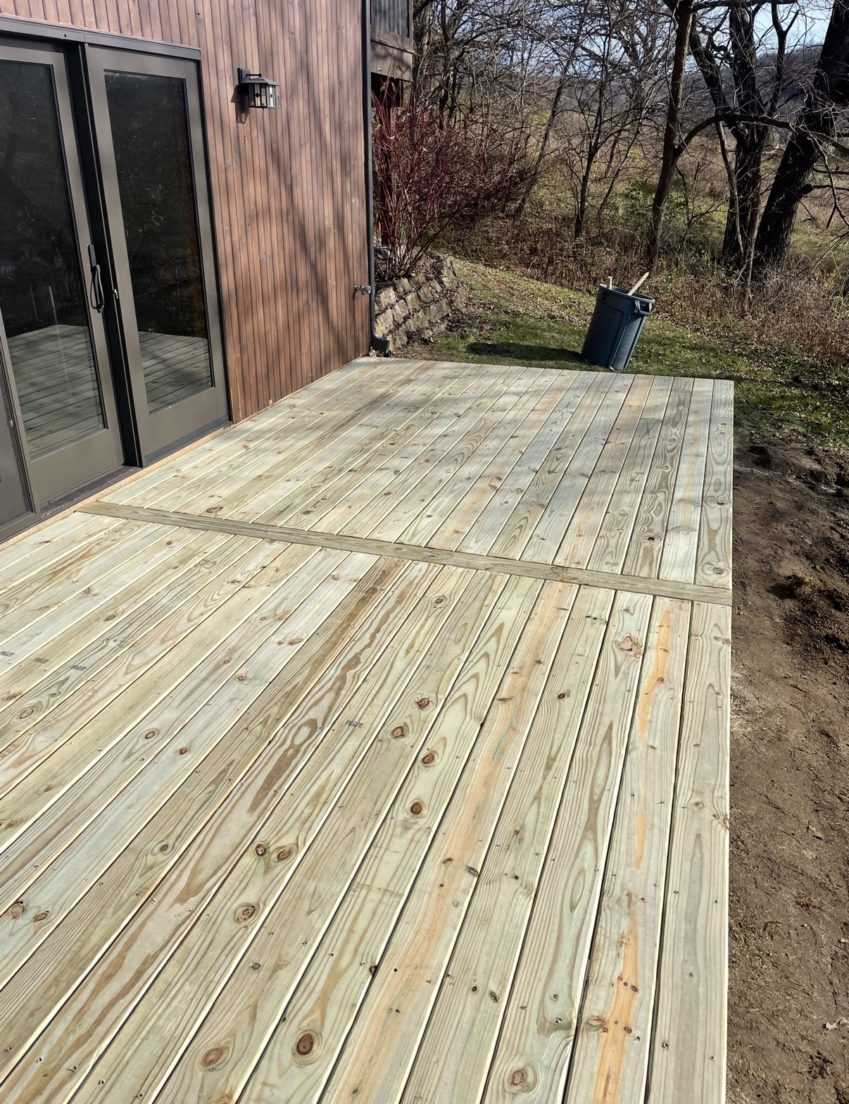Finished river overlook deck
